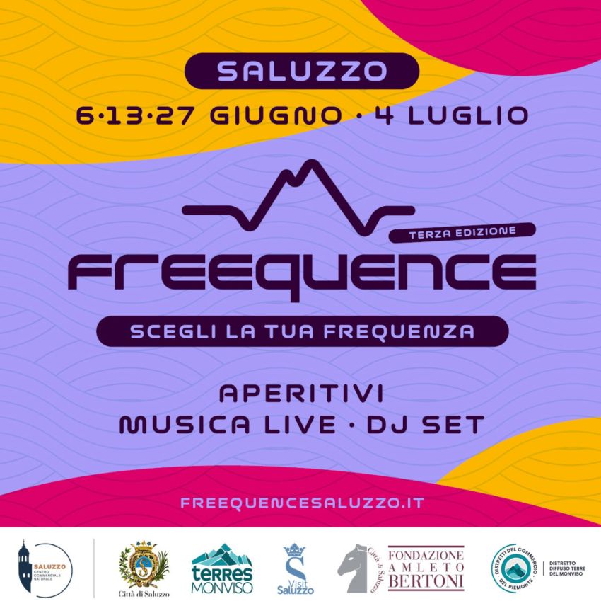 Freequence (terza edizione) - Centro città di Saluzzo, Saluzzo (CN) - 🚨 Sta tornando l’evento più atteso dell’estate saluzzese! 🔥🎧 Freequence Saluzzo è pronto a farvi vivere 4 serate indimenticabili! 📅 SAVE THE DATE:...