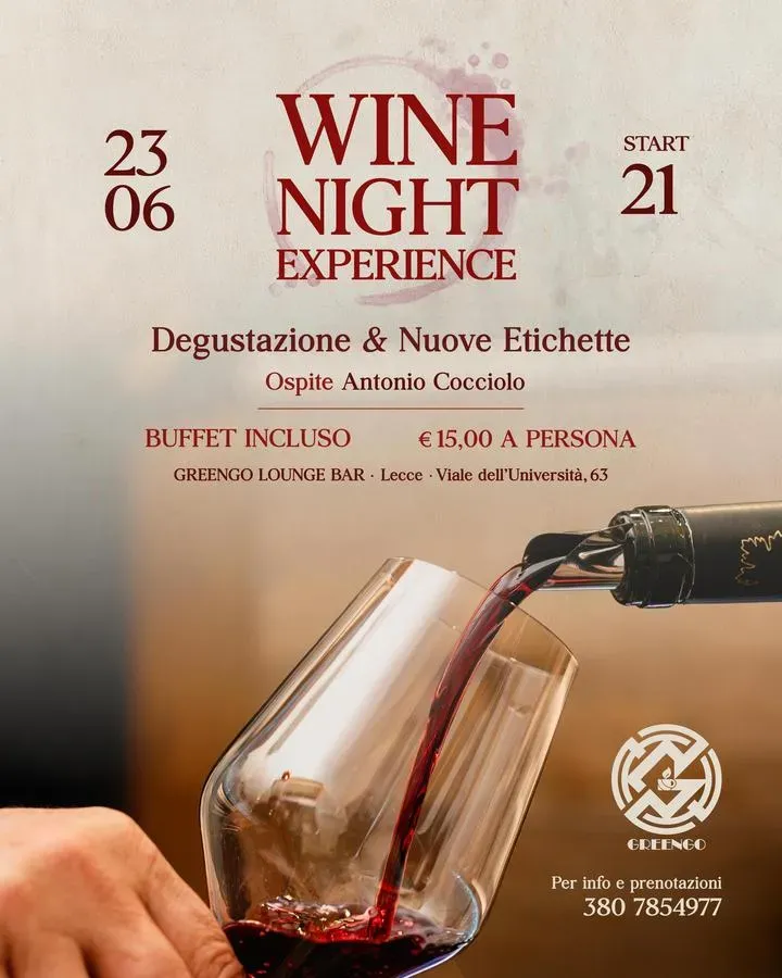 Wine Night Experience - Viale dell'Università 63 (Greengo Bar), Lecce (LE) - 