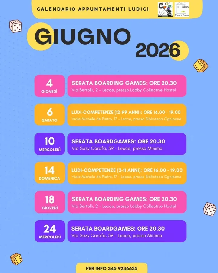 Ludi Competenze (3-11 Anni) - Viale Michele de Pietro 17 (Biblioteca OgniBene), Lecce (LE) - 