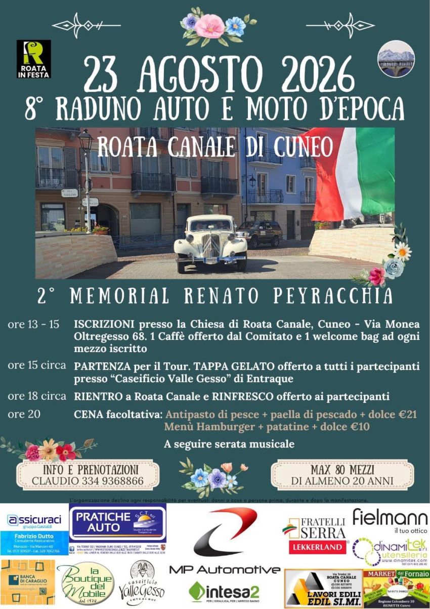 San Gioacchino - raduno auto e moto epoca  -  - Accendete i motori! 🔥 La tradizione non manca e torna l’OTTAVO RADUNO Auto e Moto d’Epoca 
📅 Domenica 23 agosto 🕑 Dalle 13:00 iscrizioni in piazza...