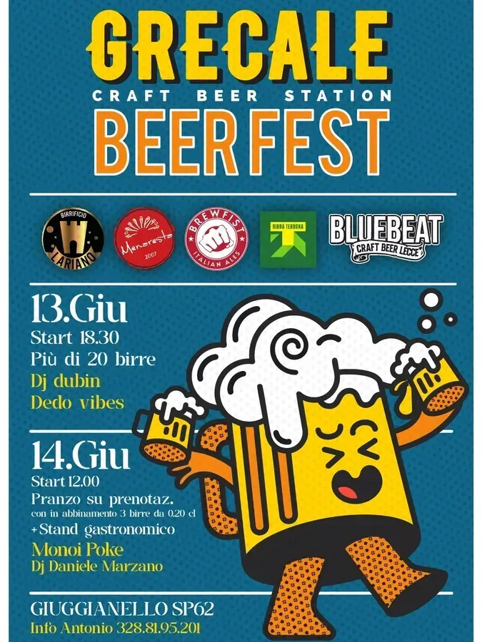 Grecale Beerfest - 14 Giugno - Daniele Marzano DJ - SP62 63 (Grecale craft beer station), Giuggianello (LE) - 
