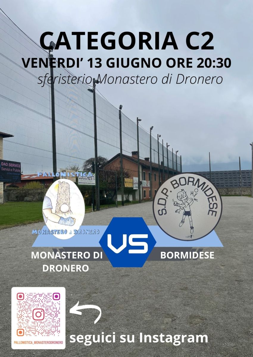 PARTITA CATEGORIA C2 (MONASTERO DI DRONERO - BORMIDESE) - Via Monastero n. 25, Dronero (CN) - Sta sera si disputerà una partita molto intensa, dato che la squadra di Monastero di Dronero vorrà rialzarsi dopo la sconfitta di martedì e la squadra...