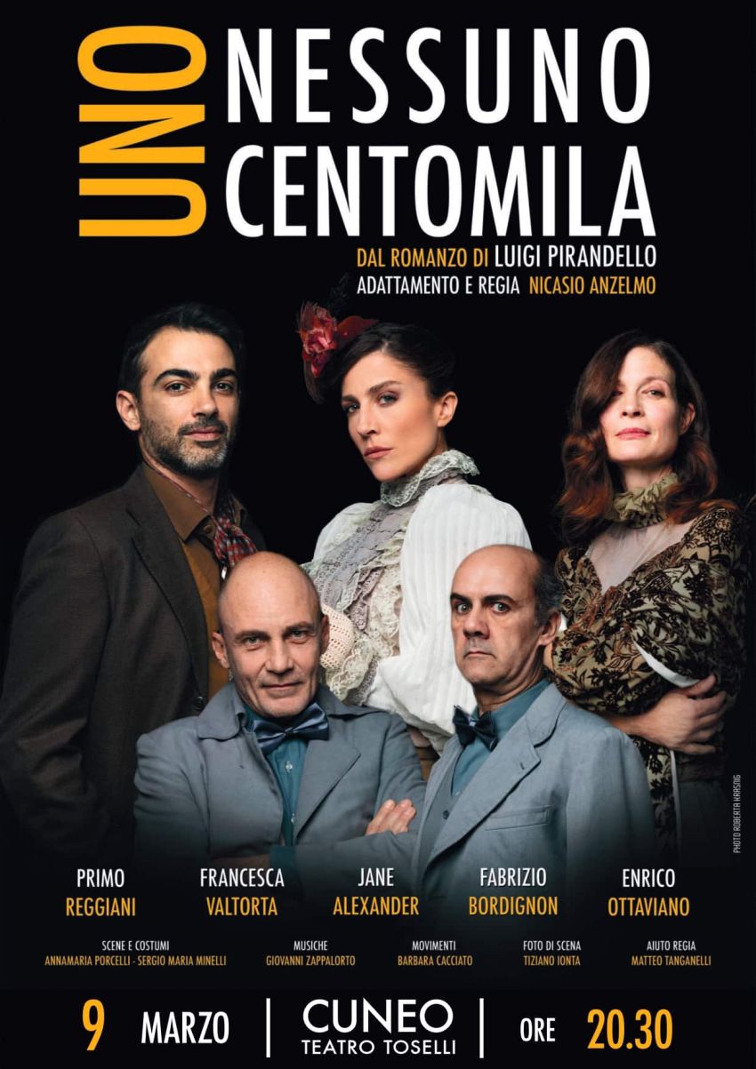 UNO NESSUNO CENTOMILA - Teatro Toselli, Cuneo (CN) - Spettacolo di prosa teatrale con Primo Reggiani e Jane Alexander per la regia di Nicasio Anzelmo. Ironico, grottesco e spiazzante, Uno, nessuno e cent...