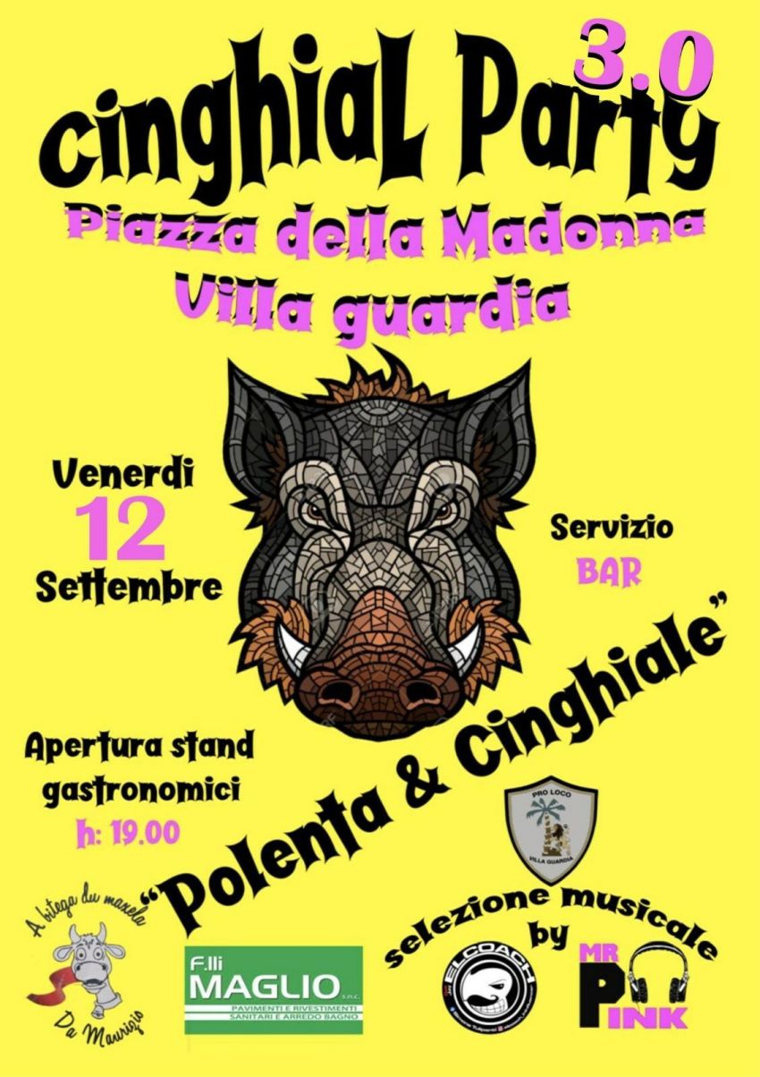 Cinghial Party 3.0 - Piazza della Madonna - Villa Guardia, Pontedassio (IM) - IL GRANDE GIORNO SI AVVICINA, NOI CI STIAMO PREPARANDO... E VOI?!
NON PERDERE L'OCCASIONE! 🎊
Vi aspetta buon cibo, drink, birra e buon vino🤤🤤Alle 1...