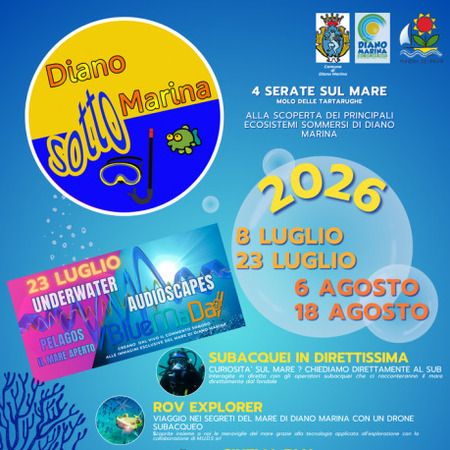 Diano SottoMarina - Molo delle Tartarughe, Diano Marina (IM) - Dalle ore 21.00 presso il Molo delle Tartarughe - ingresso libero
Rassegna di 4 serate sul mare alla scoperta dei principali ecosistemi sommersi di D...