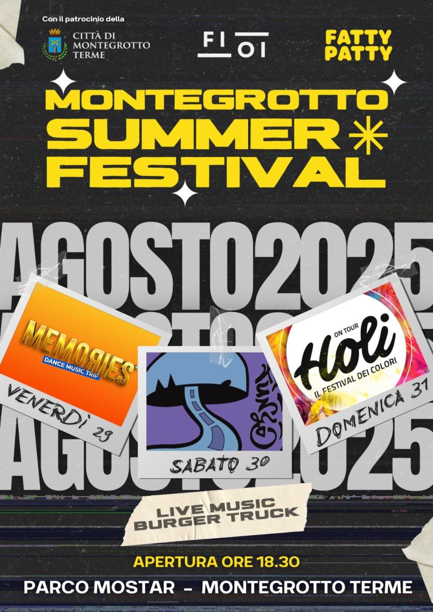 MONTEGROTTO SUMMER FESTIVAL - Parco Mostar, Montegrotto Terme (PD) - 🎉 CI SIAMO: IL PROGRAMMA È UFFICIALE!Dopo settimane di attesa, finalmente possiamo svelarvelo:🔥 Ecco i format che infiammeranno il MONTEGROTTO SUMME...