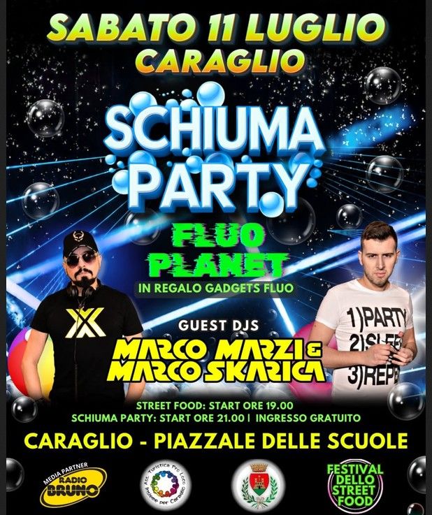 SCHIUMA PARTY FLUO PLANET - Piazzale delle Scuole, Caraglio (CN) - SCHIUMA PARTY FLUO PLANET!
📅 Sabato 11 Luglio 
📍 Caraglio - Piazzale delle Scuole
🎒 In regalo GADGETS FLUO per tutti! ✨
 
🎧 La colonna sonora sar...