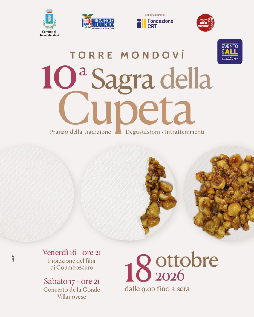 Sagra della Cupeta - Torre Mondovì - Piazza, Torre Mondovì (CN) - Domenica 18 ottobre Torre Mondovì festeggia la 10ª Sagra della Cupeta, il dolce tradizionale De.Co. delle Valli del Castagno di noci, nocciole e miele...
