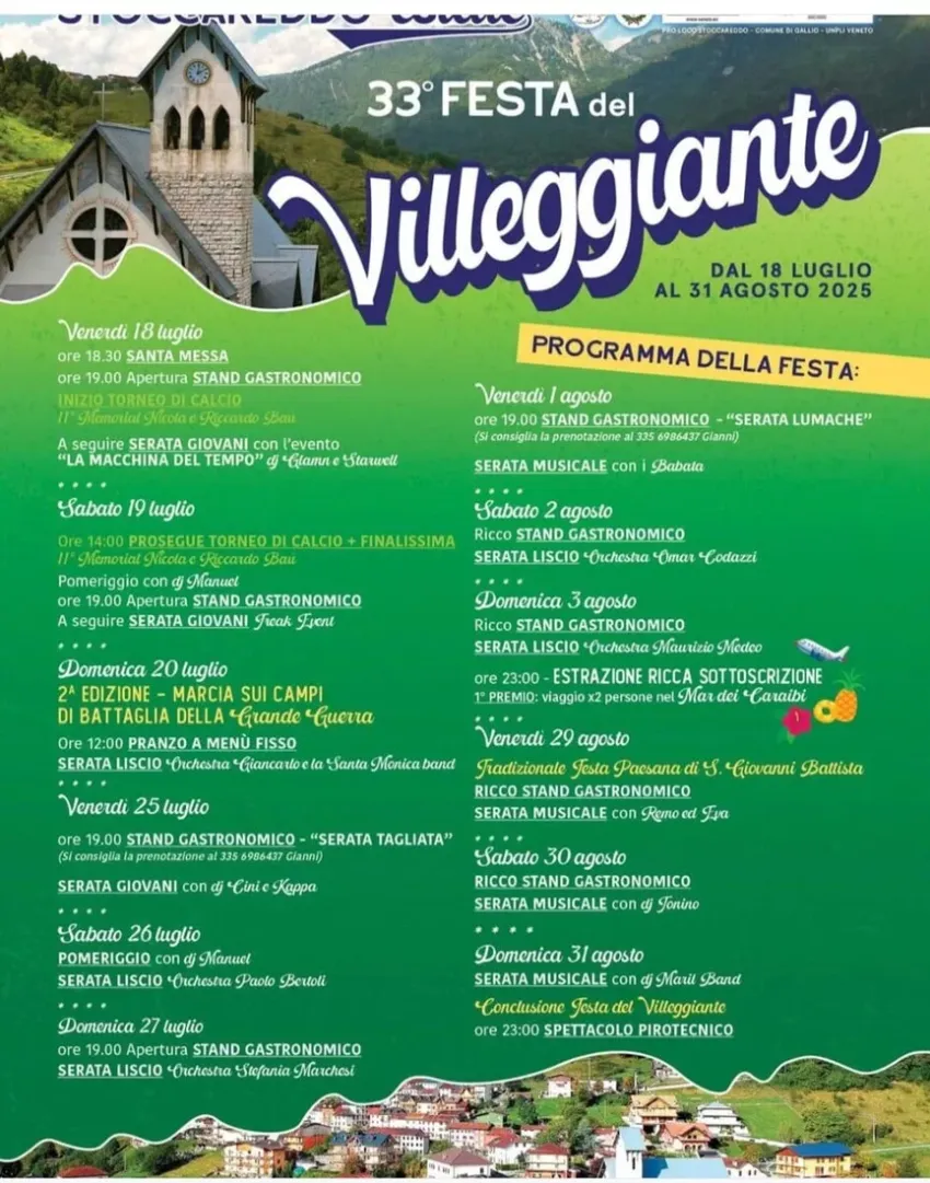 Festa del Villeggiante a Stoccareddo - Stoccareddo, Gallio (VI) - La Festa del Villeggiante a Stoccareddo si svolge nella frazione del comune di Gallio, in provincia di Vicenza, nella regione Veneto, tradizionalmente...