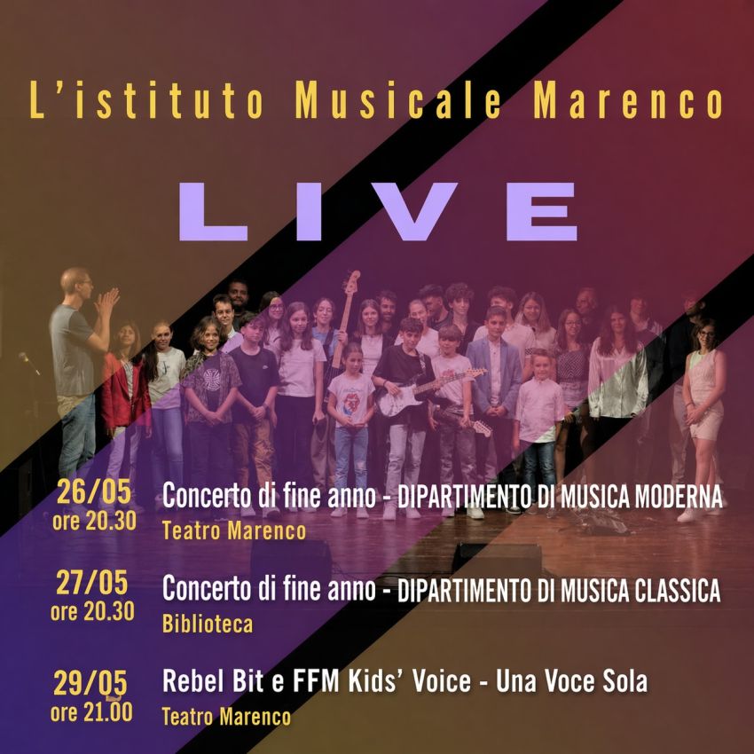 SAGGI ISTITUTO MUSICALE MARENCO - Ceva, Ceva (CN) - Il 26, 27 e 29 maggio arrivano a Ceva i consueti appuntamenti con i saggi di fine anno dell'Istituto Musicale Marenco. Martedì 26 maggio alle ore 20.3...