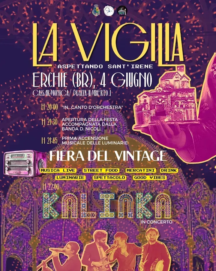 La Vigilia di Sant'Irene - Kalinka - Piazza Umberto I (Erchie - Piazza Umberto I), Erchie (BR) - 