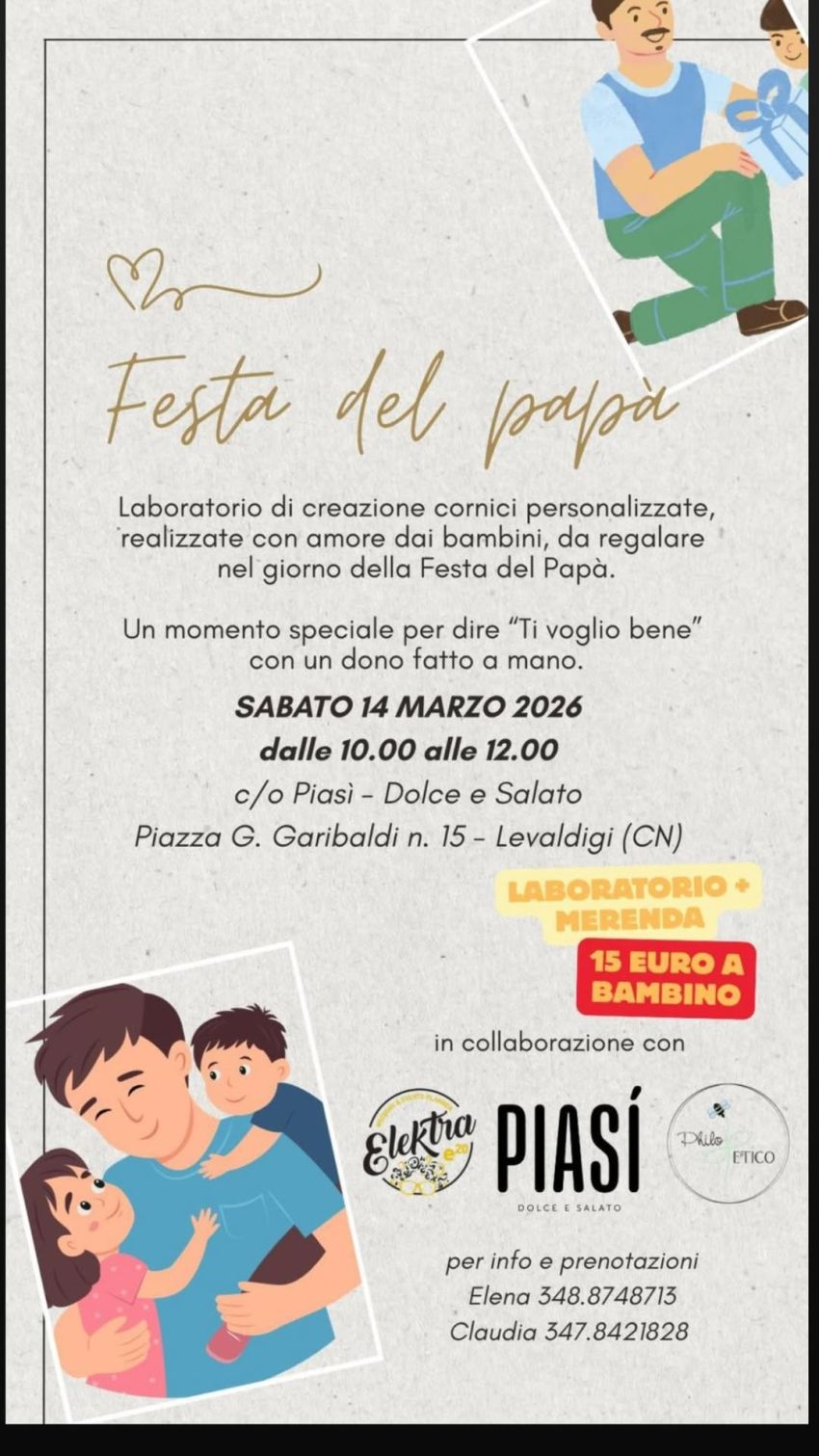 FESTA DEL PAPA' - Laboratorio creazione cornici - Piazza Garibaldi, 15 (Levaldigi c/o Piasì - Dolce e Salato), Savigliano (CN) - 