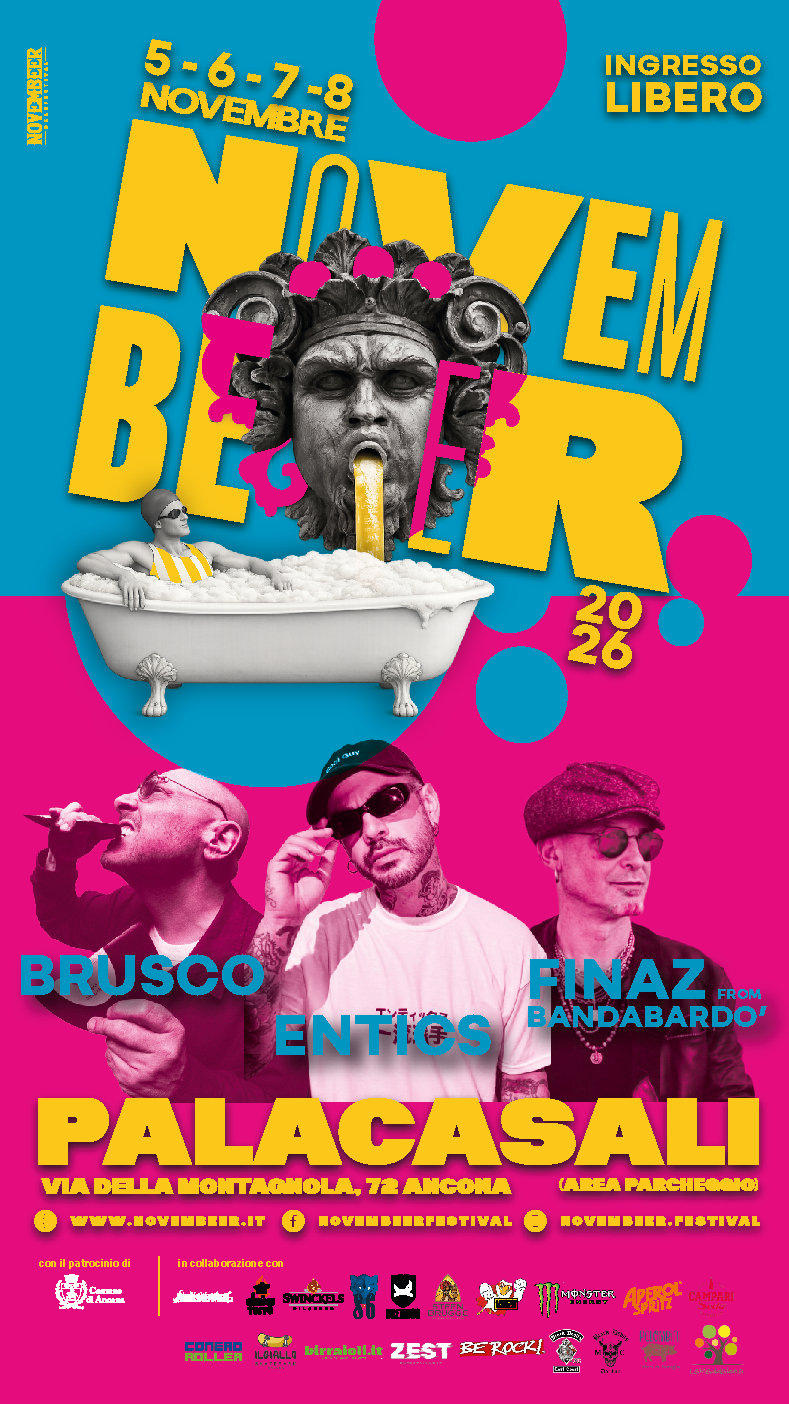 NOVEMBEER - IL BEER FESTIVAL DI ANCONA - Via della Montagnola, 72, Ancona (AN) - -NOVEMBEER- BEER FESTIVAL - 3° EDIZIONE dal 05 all 08 Novembre 2026
Tutti i giorni aperti dalle 12 alle 24
______________________________________ 
🍺L...