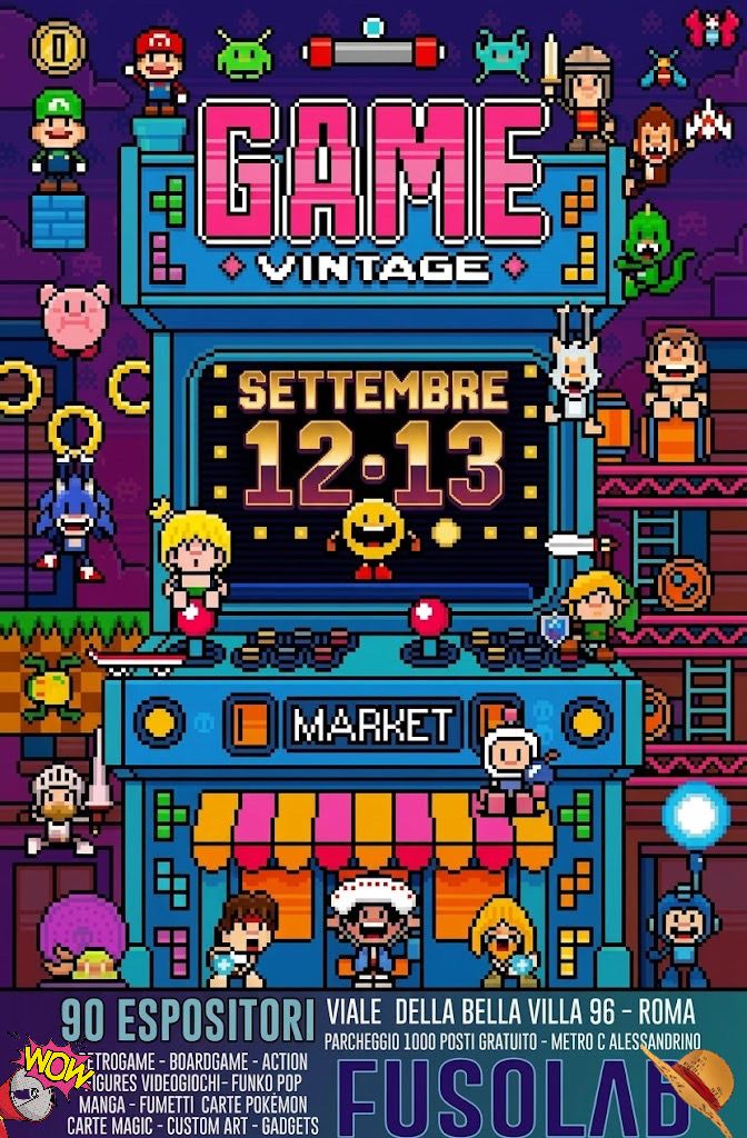 GAME VINTAGE MARKET - Viale della Bella Villa 96 (Fusolab), Roma (RM) - FUSOLAB ROMA OSPITA IL WEEKEND DEDICATO A RETROGAME, COLLEZIONISMO E CULTURA POP
Il 12 e 13 settembre in Viale della Bella Villa un evento ad ingresso...