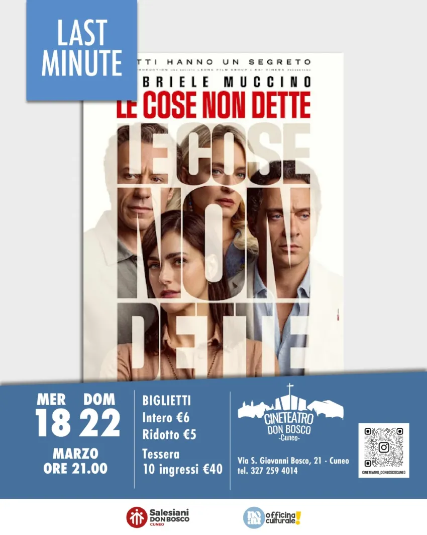 LE COSE NON DETTE - via San Giovanni Bosco 21 (Cineteatro Don Bosco), Cuneo (CN) - Ritroviamo qui tutti i topos di Muccino: la regia ansiogena, la recitazione concitata, le litigate furiose, l'infantilismo maschile, l'immancabile arp...