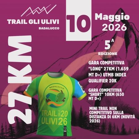 TRAIL GLI ULIVI - Piazza Marconi Il Giardino, Badalucco (IM) - 🏃‍♂️🔥 TRAIL GLI ULIVI 5° EDIZIONE – BADALUCCO, 10 MAGGIO 2026
Non chiamarla semplicemente corsa.
È una sfida vera. Di quelle che ti mettono alla p...