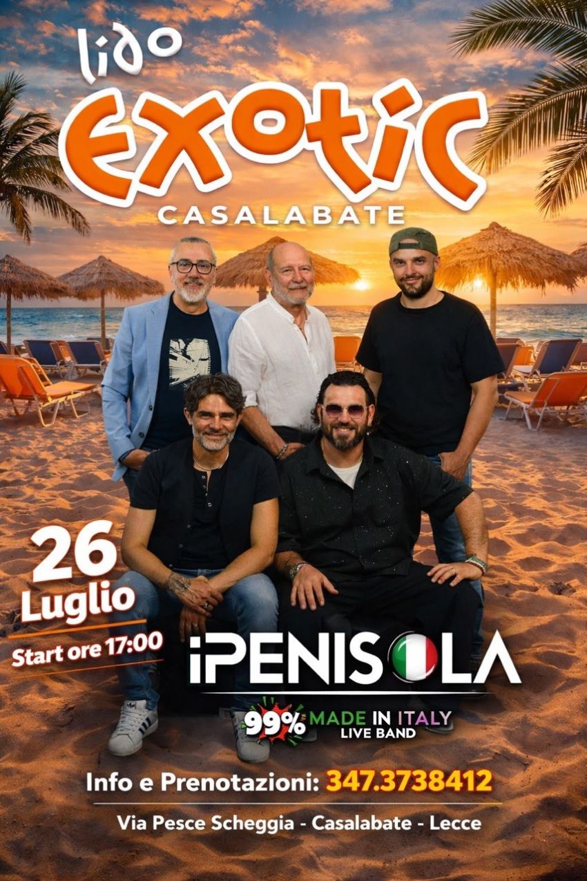 Made in Italy Live Band - iPenisola - Casalabate Via Pesce Scheggia (Lido Exotic), Lecce (LE) - 