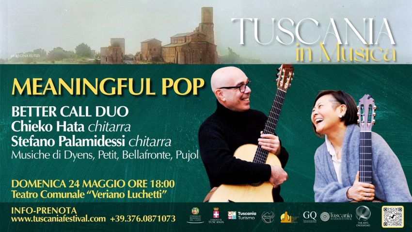 BETTER CALL DUO - Chieko Hata & Stefano Palamidessi chitarre - Teatro Il Rivellino Tuscania\,Piazza F.Basile 3 01017, Tuscania (VT) - Chieko e Stefano credono che la musica sia una connessione emotiva con il pubblico. Questo aspetto è evidente nella loro costante ricerca della bellez...