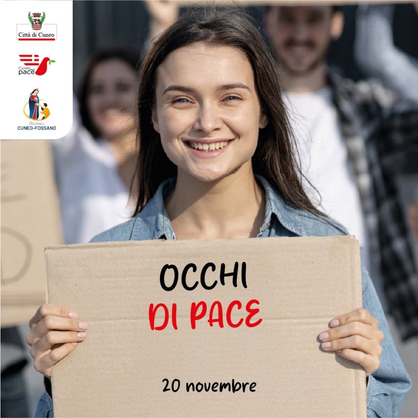Occhi di pace. Una speciale mostra con incursioni di musica e danza - Palazzo Santa Croce, Cuneo (CN) - Una speciale mostra con incursioni di musica e danza.Associazione Mano nella mano. Evento gratuito, ad ingresso libero fino a esaurimento posti.