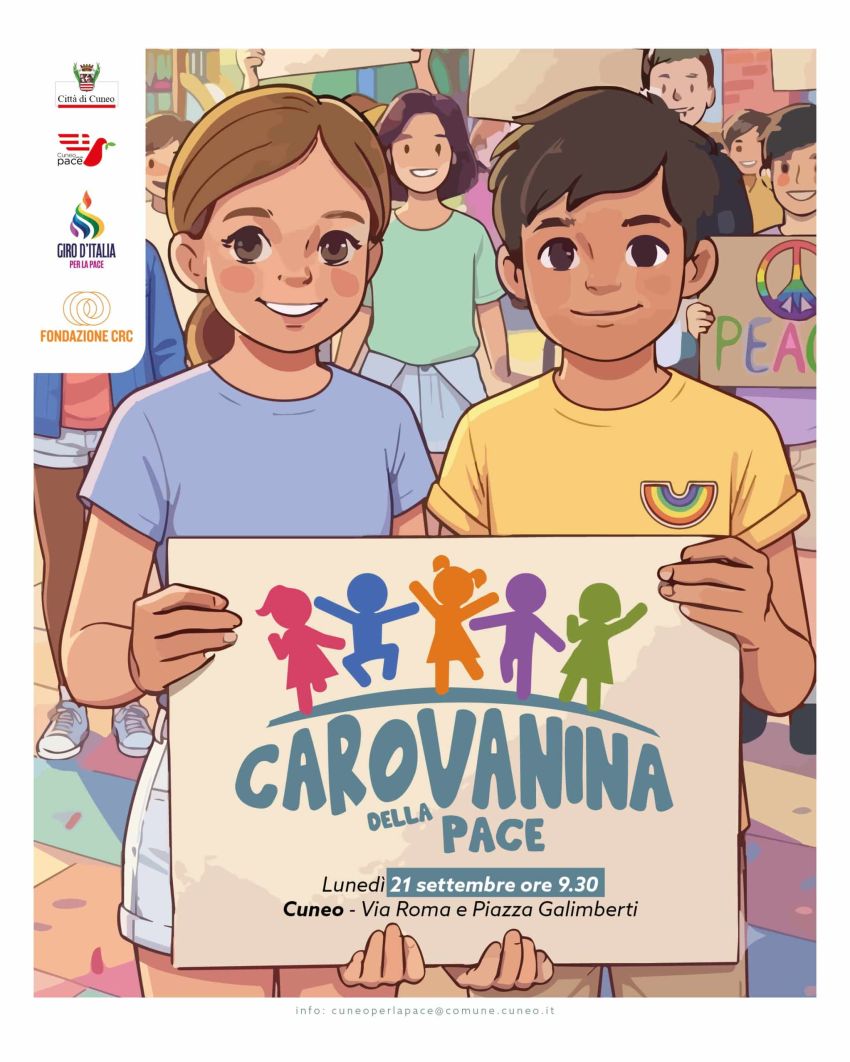Carovanina della Pace - Piazza Galimberti, via Roma, piazza Virginio, Cuneo (CN) - In occasione della Giornata internazionale della Pace, iniziativa aperta a scuole dell’infanzia e primarie, con partenza da piazza Galimberti e arrivo...