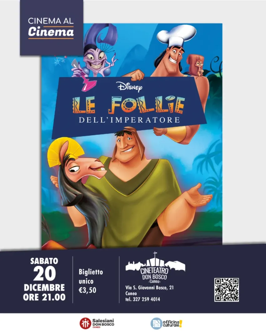 Le follie dell'imperatore - via San Giovanni Bosco 21 (Cineteatro Don Bosco), Cuneo (CN) - 
 


Le follie dell'imperatore sabato 20 dicembre ore 21,00UN CLASSICO DELL'ANIMAZIONE che non ha bisogno di presentazioni. Perché venirlo a vedere al...