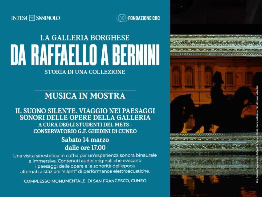 Musica in mostra - Complesso monumentale di San Francesco e Museo Civico, Cuneo (CN) - Sabato 14 marzo, dalle ore 17 presso il Complesso Monumentale di San Francesco a Cuneo, si terrà l’evento musicale “Il suono silente”: una visita sine...