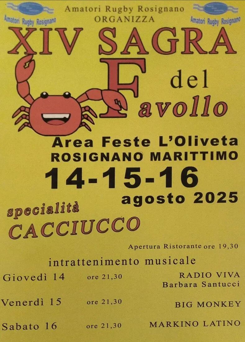 Sagra del Favollo a Rosignano Marittimo - Centro città, Rosignano Marittimo (LI) - Il Ferragosto di Rosignano Marittimo, in provincia di Livorno, è più gustoso grazie alla Sagra del Favollo, ospitata presso Area Feste L'Oliveto. Spec...