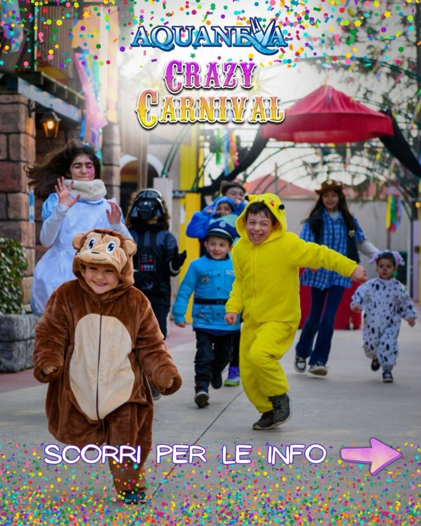 Crazy Carnival Aquaneva 2026: il Carnevale per famiglie vicino Milano - via Giuseppe Verdi snc, Inzago (MI) -  
Crazy Carnival Aquaneva 2026: il Carnevale per famiglie vicino Milano 🎉
Cerchi un evento di Carnevale per bambini in provincia di Milano? Non perde...
