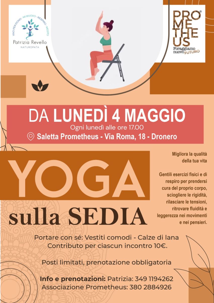 Yoga sulla sedia - Via Torino, 7, Dronero (CN) - 🧘‍♀️ 𝐔𝐧 𝐩𝐚𝐫𝐭𝐢𝐜𝐨𝐥𝐚𝐫𝐞 𝐭𝐢𝐩𝐨 𝐝𝐢 𝐘𝐎𝐆𝐀 𝐚𝐝𝐚𝐭𝐭𝐨 𝐚 𝐭𝐮𝐭𝐭𝐢! 🧘‍♂️ ✨ Movimenti delicati favoriscono l’allungamento, aumentano la flessibilità, tonificano i musc...