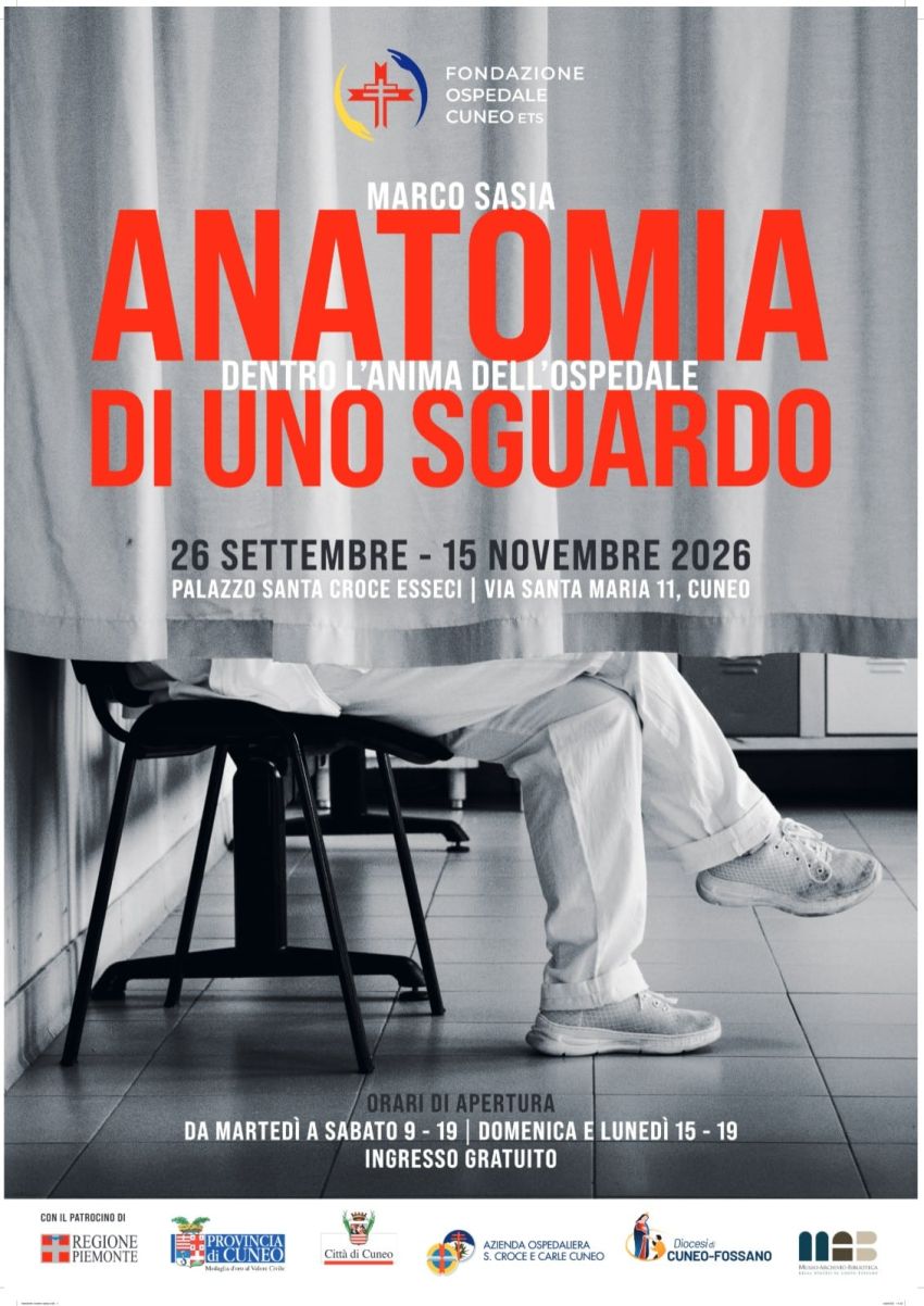 Anatomia di uno sguardo. dentro l’anima dell’ospedale - Esseci (ex Palazzo Santa Croce), Cuneo (CN) - Dal 26 settembre al 15 novembre 2026, il Polo Culturale Esseci a Palazzo Santa Croce ospiterà la mostra fotografica di Marco Sasia, “Anatomia di uno s...