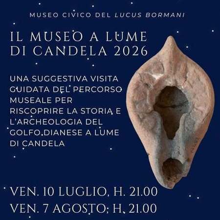 Il Museo a lume di candela - MARM Museo Civico Diano Marina, Diano Marina (IM) - Il Museo a lume di candela
Una suggestiva visita guidata del percorso museale per riscoprire la storia e l'archeologica del Golfo Dianese a lume di c...