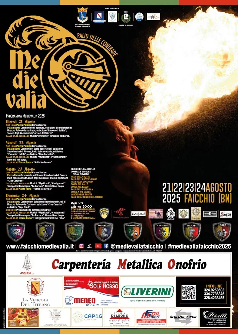 Medievalia Faicchio - Centro città, Faicchio (BN) - La Medievalia Faicchio, in provincia di Benevento, nella regione Campania, si svolge tradizionalmente nel mese di Agosto.
          Preparati a un ver...