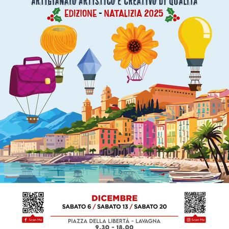 Artigianato Artistico e Creativo di Qualità - Piazza della Libertà, Lavagna (GE) - Creativamente in Libertà
Artigianato Artistico e Creativo di Qualità
Edizione Natalizia 2025
Ritorna l’edizione natalizia di Creativamente in Liber...