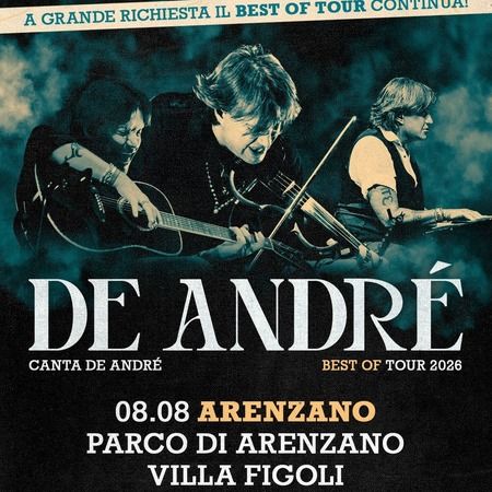 Cristiano De AndrÃ© Canta De AndrÃ© - Villa Figoli, Arenzano (GE) - ð¤ ðªðððððððð ð«ð ð¨ðððÃ©
Canta De AndrÃ© â Best of Tour 2026
ð Villa Figoli â Arenzano
ð ð...
