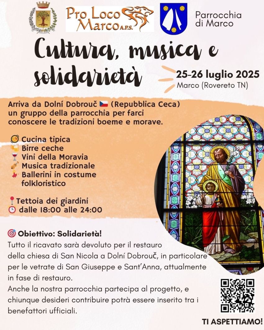 Cultura, musica e solidarietà - Via Due Novembre, 7, Rovereto (TN) - Cultura, musica e solidarietà
📅 25–26 luglio 2025📍 Marco (Rovereto TN)
Tettoia dei giardini, dalle ore 18:00 alle ore 24:00
Siamo lieti di annunciar...