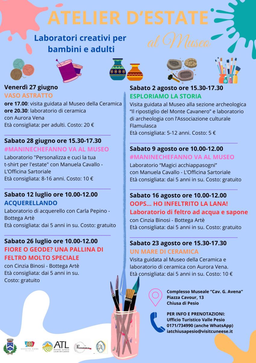 ATELIER D'ESTATE al Museo - FIORE O GEODE? - Piazza Cavour, 13, Chiusa di Pesio (CN) - L'ESTATE AL MUSEO È PIÙ CREATIVA CHE MAI! Siamo entusiasti di presentarvi l'ATELIER D'ESTATE, il nostro programma di laboratori pensati per accendere...