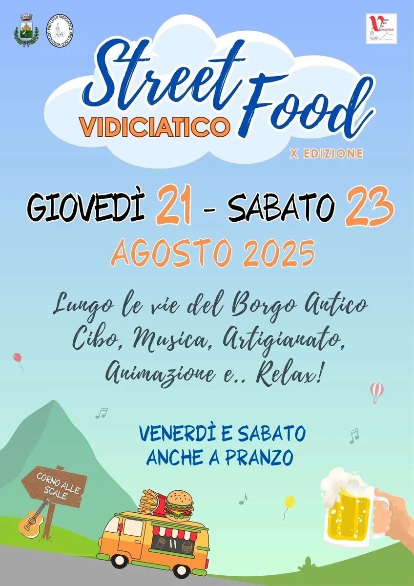 Vidiciatico Street Food - Vidiciatico, Lizzano in Belvedere (BO) - Da giovedì 21 a sabato 23 agosto 2025 torna il Vidiciatico Street Food, attesissimo appuntamento di fine estate che come da tradizione animerà le vie...
