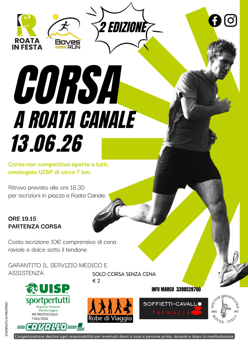Corsa a Roata Canale  - Via monea oltregesso, Cuneo (CN) - Vuoi far festa?? Siii!!E noi ci mettiamo anche lo sport ! 🏃🏼‍♀️Eccoci qui con la seconda edizione di CORSA A ROATA CANALE 😎🔥SABATO 13 GIUGNO. ☀️In...