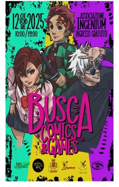 Busca Comics & Games - Parco-Museo dell'Ingenio, Busca (CN) - Torna la Seconda Edizione di Busca Comics & Games al Parco-Museo dell’Ingenio
Domenica 12 ottobre 2025 torna a grande richiesta la seconda edizione di...