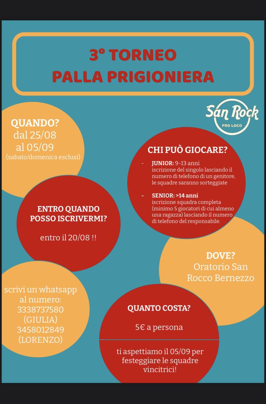 TORNEO PALLA PRIGIONIERA - Vai Don GB Astre, Bernezzo (CN) - 