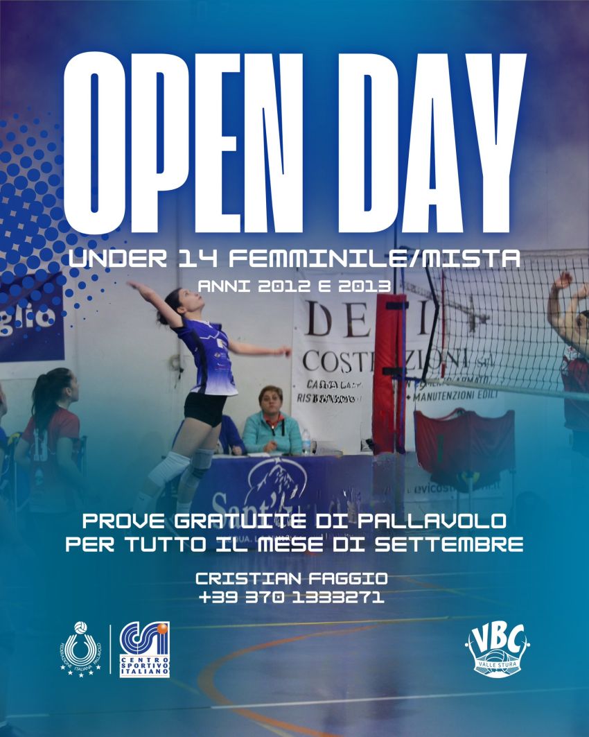 V.B.C. Valle Stura - Open Day Under 14 Femminile e Mista - Via Paschero 7, Demonte, Cuneo, 12014, Italia, Demonte (CN) - OPEN DAY – Under 14 Femminile/Mista È il momento di scendere in campo e provare con noi! Che tu sia principiante o già esperto, questa è la tua occas...