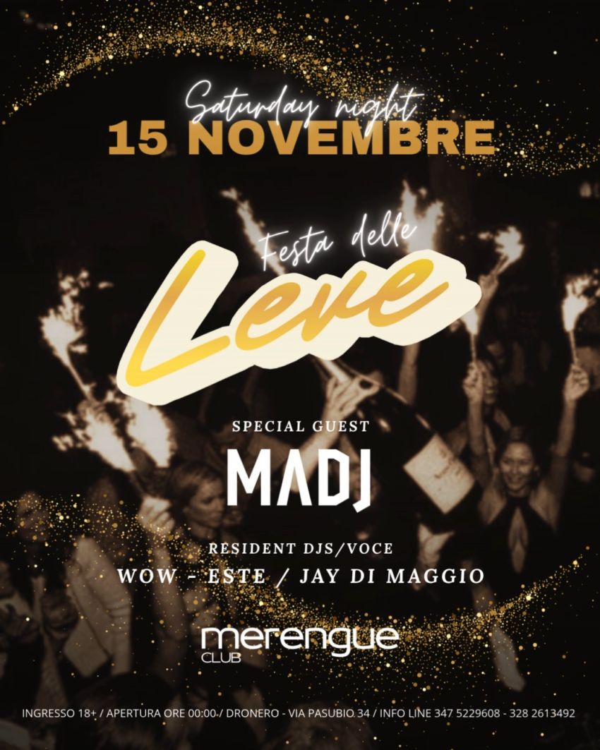 ✨️La Festa delle Leve✨️ - parte 1 - Via Pasubio, 34 , Dronero (CN) - Il periodo delle Leve sta tornando! 🔥
📆 La prima FESTA DELLE LEVE il 15 NOVEMBRE! 🪩
Special Guest: MadJ
Resident Djs: WoW e Este
Voce: Jay di Maggi...