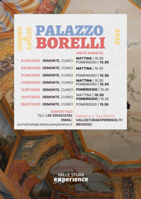Visite guidate a Palazzo Borelli - Demonte - Palazzo Borelli, Demonte (CN) - Vieni a scoprire i luoghi simbolo della storia di Demonte e immergiti in un Palazzo Seicentesco ricco di suggestioni.
Palazzo Bolleris, ora Borelli, d...