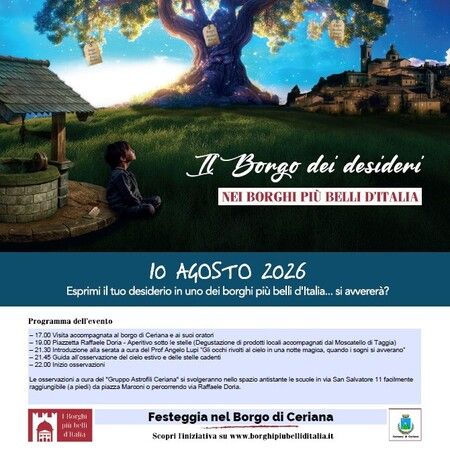 Il Borgo dei Desideri - Centro citta', Ceriana (IM) - ll 10 agosto, dal tramonto all’alba, nella notte delle stelle cadenti, visita uno dei Borghi più belli d’Italia che aderiscono all’evento ed esprimi i...