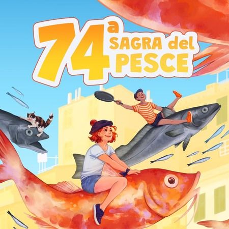 Sagra del Pesce - Centro citta', Camogli (GE) - Ogni anno la Sagra del Pesce è accompagnata da un manifesto, un opera artistica che richiama gli elementi distintivi di questa festa e della Città di...