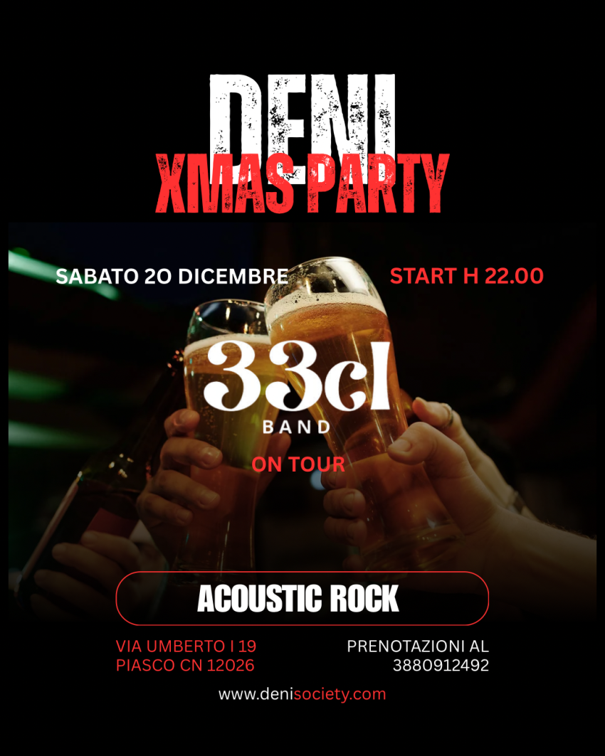 🎅DENI XMAS Party🎄 - Via Umberto I 19, Piasco, CN 12026, Piasco (CN) - 🎄 𝐃𝐄𝐍𝐈 𝐗𝐌𝐀𝐒 𝐏𝐚𝐫𝐭𝐲 🎄La prima serata che accende il Natale in pieno stile 𝐃𝐄𝐍𝐈.
𝐒𝐚𝐛𝐚𝐭𝐨 𝟐𝟎 𝐃𝐢𝐜𝐞𝐦𝐛𝐫𝐞 il 𝐃𝐄𝐍𝐈 𝐏𝐔𝐁 apre ufficialmente le feste: brindisi c...