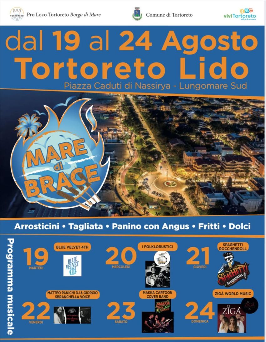 Mare di Brace - Tortoreto Lido– Piazza Caduti di Nassirya, Tortoreto (TE) - 🔥 Mare di Brace – Prima Edizione 🔥 Dal 19 al 24 agosto a Tortoreto Lido– Piazza Caduti di Nassirya🥩 Tagliata di Angus succosa 🍢 Arrosticini fumant...