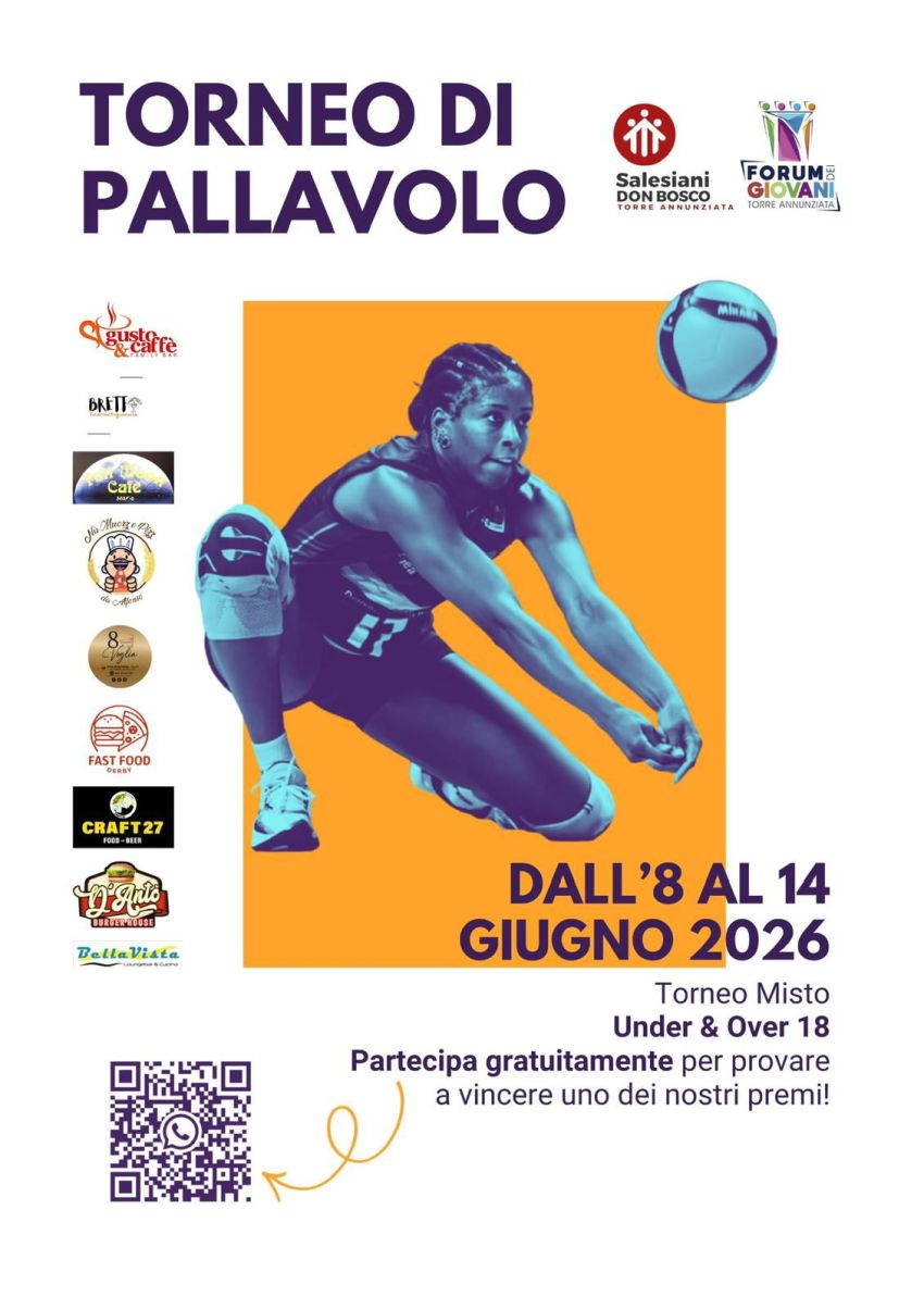 TORNEO DI PALLAVOLO  - Via Margherita di Savoia 22, Torre Annunziata (NA) - TORNEO DI PALLAVOLO - T.A. Volley League
Siete pronti a scendere in campo? Sono aperte le iscrizioni per il torneo di pallavolo a Torre Anunziata!
Dov...