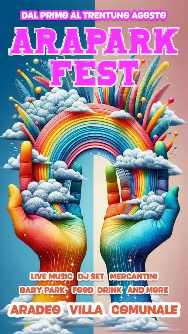 AraPark Festival - Parco Comunale, Aradeo (LE) - Dal primo al 31 agosto 2025 al Parco Comunale di Aradeo (LE) con ingresso libero l'AraPark Festival porterà musica, enogastronomia, gioia e felicità p...