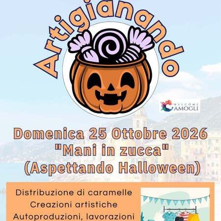 Artigianando Aspettando Halloween - Centro citta', Camogli (GE) - L'Associazione La Bottega degli Artisti con il patrocinio del Comune di Camogli presenta
Artigianando
Domenica 25 Ottobre 2026 Mani in zucca (Aspett...